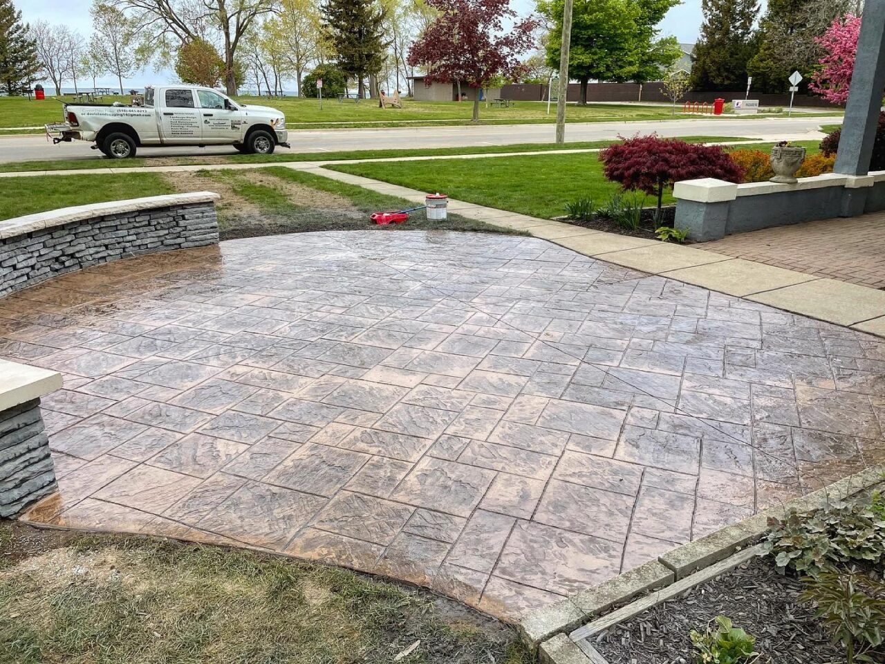 Stamped Concrete - Davis Landscaping